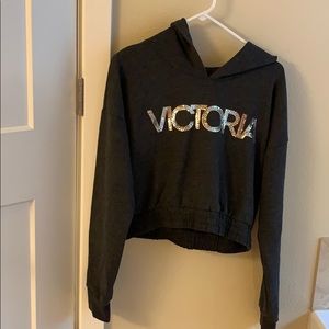 Never worn Victoria Secret Cropped Sweatshirt!